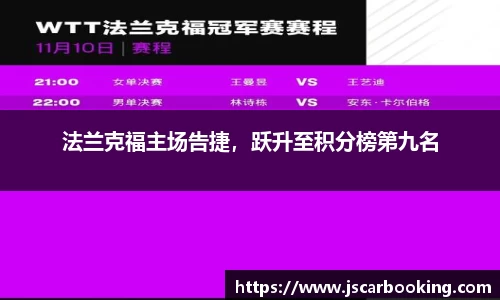 法兰克福主场告捷，跃升至积分榜第九名